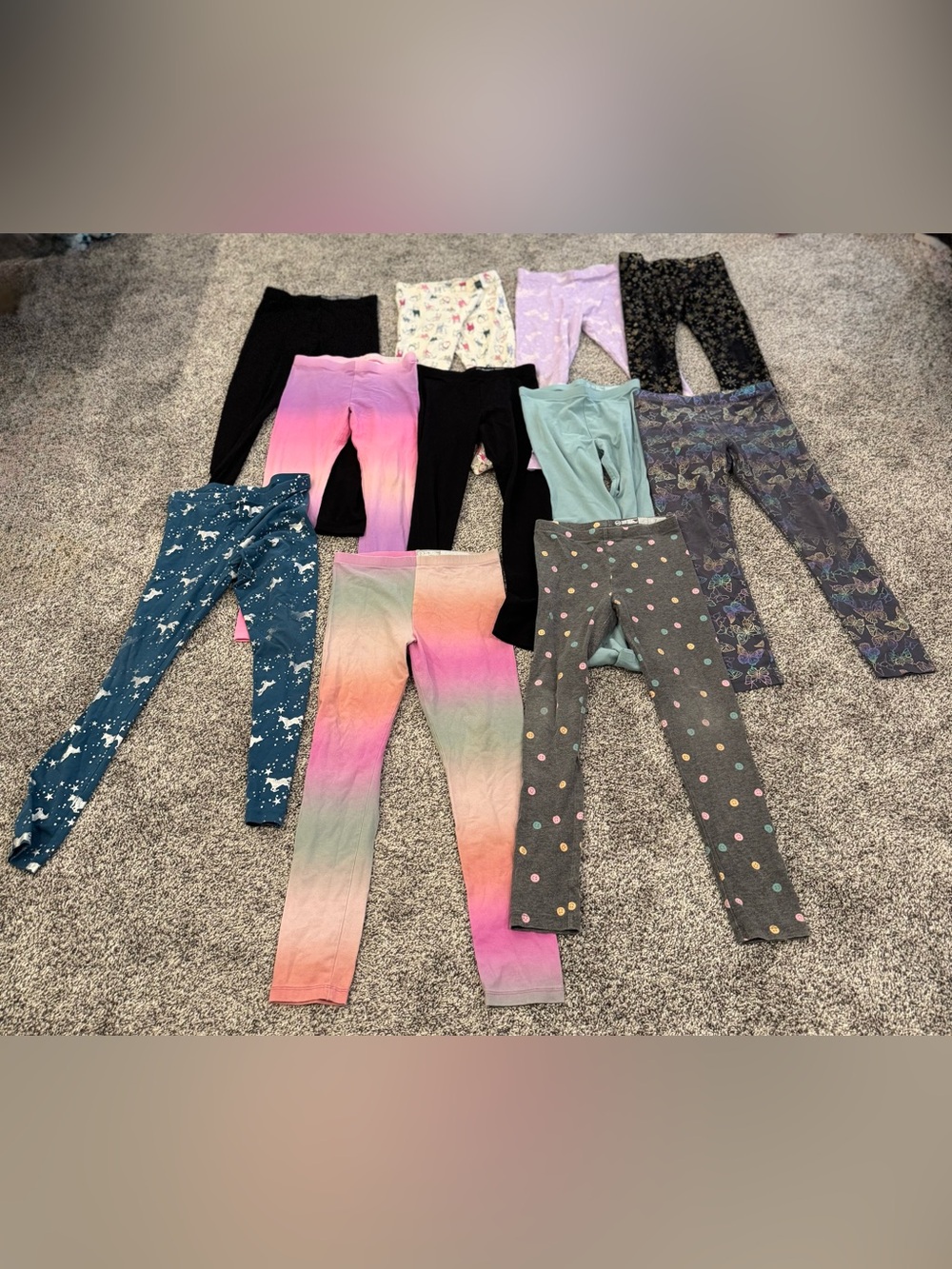 Kids Leggings lot- Pink/Multicolor, Black, Ombré and fun prints